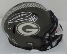 Packers DONALD DRIVER Signed Riddell SALUTE SERVICE Speed Mini Helmet AUTO - JSA