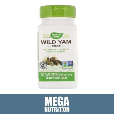 Nature's Way Wild Yam 100 pflanzliche Kapseln | PMS Menstruationsbeschwerden Menopause