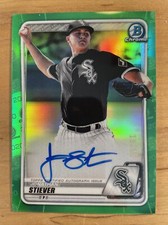 #/99! 2020 Bowman Chrome Jonathan Stiever GREEN AUTO RC REFRACTOR White Sox