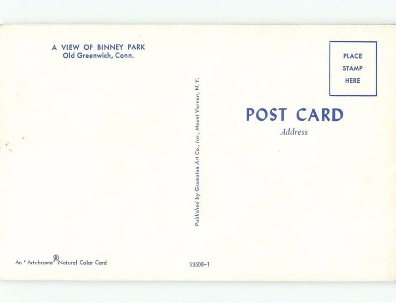 Unused Pre1980 BINNEY PARK Old Greenwich Near Stamford CT c7249 eBay