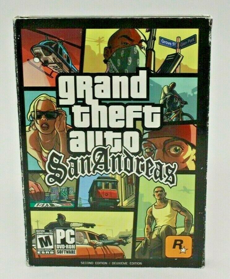 Grand Theft Auto: San Andreas 2nd Ed DVD for Windows PC by