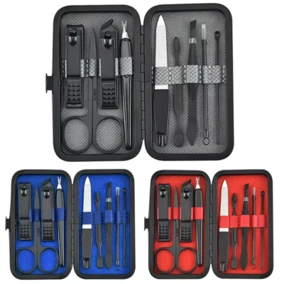 ETH New Manicure Pedicure Nail Care Set Cutter Clippers Kit Case For Mens & Ladies