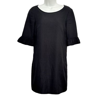 club monaco ruffle sleeve dress Club Monaco black ruffle sleeve dress size 0