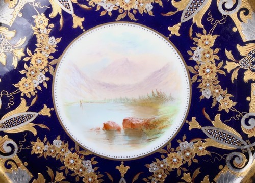 19th Century English Hand-Painted Gilded Dessert Service, gold, gilded, gilt - Picture 12 of 13