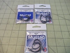 15 Mustad 39944-BN Perfect Circle Inline Fish Hooks Size 7/0 ( 3 packs x 5 each)