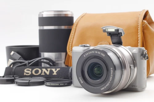 [Exc+5] Sony Alpha ILCE-5000 Y Digital Camera 16-50mm 55-210mm 2x Lens JAPAN