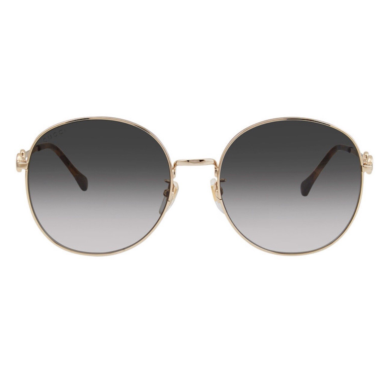 GUCCI Round Gold-Tone Sunglasses with Luxe Design