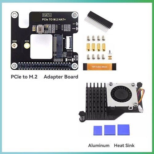 PCIe zu M.2 Adapter für Raspberry Pi 5 NVMe M.2 SSD Festplatte Adapter Board Kit