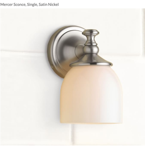 89 Pottery Barn Mercer Sconce Single Satin Nickel Ebay
