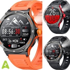 Smartwatch Men 1.53" Round Touchscreen Waterproof Compatible with Android iOS