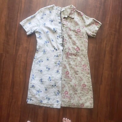 LOT OF 2 Match Made Sz L USA Made green Floral Linen Lagenlook midi Dresses | eBay LOT OF 2 Match Made Sz L USA Made green Floral Linen Lagenlook midi Dresses | eBay