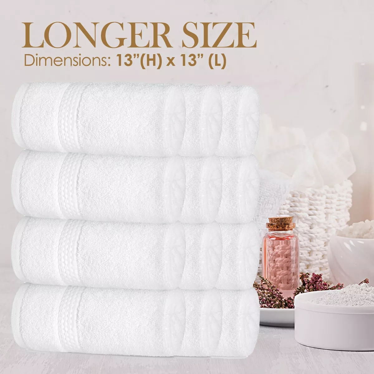 Premium 100% Cotton Bath Towel Set;1 Bath Towels,1 Hand Towel & 1  Washcloth,Luxury Bathroom Super Soft and Highly Absorbent,Hotel & Spa  Quality