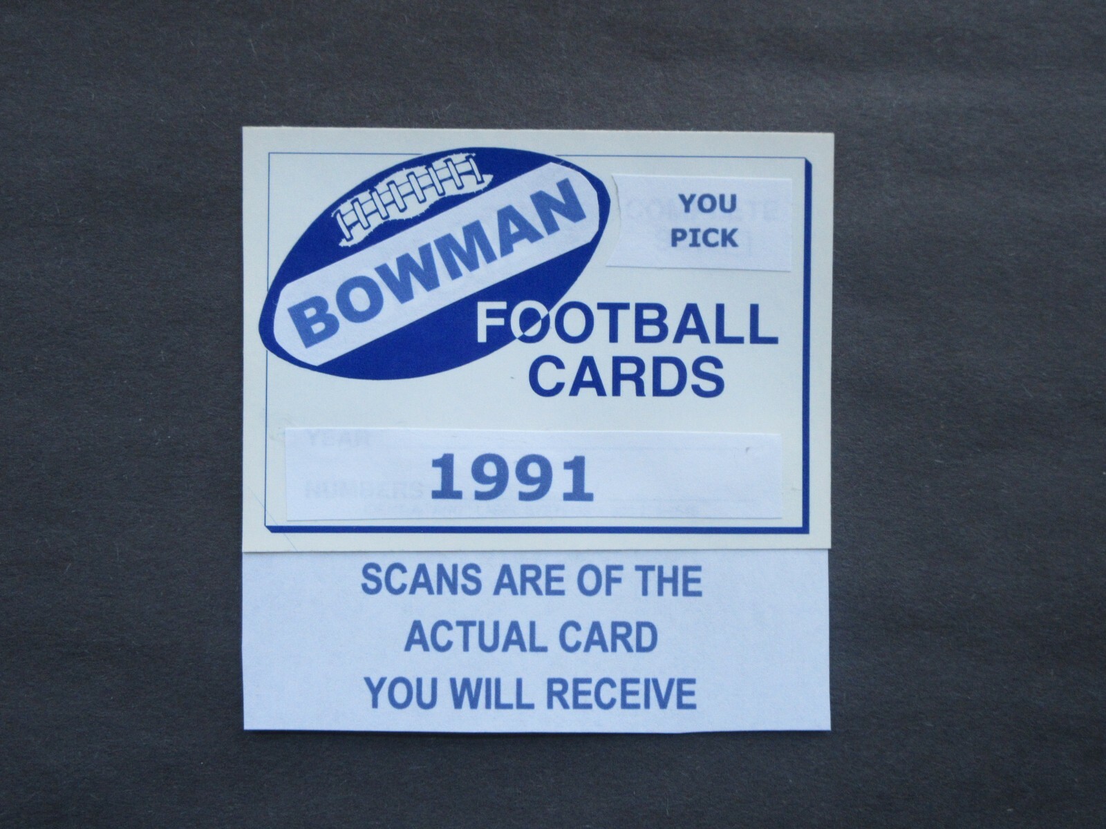 1991 BOWMAN FOOTBALL   ~   U-Pick Players from Scans   ~   Free Shipping