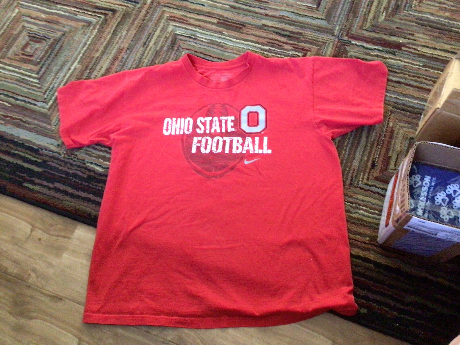 Vtg. Nike Ohio State Football TShirt . Medium. Red. RARE. eBay