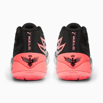 Puma LaMelo Ball MB.02 ‘Flare’ Basketball Shoes Black Men’s Size 11 378287-01 Mens Puma LaMelo Ball MB.02 Flare Black Infrared Glow  main image 4