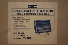 Stufa Vama orientabile a caminetto con imballo originale nuova anni 50 vintage