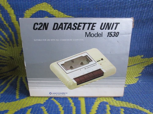 Commodore 64 / VIC 20 Datasette - 1530 - C2N - BIG BOX - SILVER PLATE - LABEL