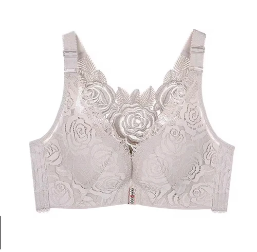 Floral Secrets Comfort Rose Flower Push Up Bra New Wireless Lace Lift GREY 38C - Picture 2 of 16