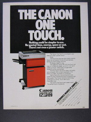 1981 Canon NP-120 One Touch Copier copying machine photo vintage