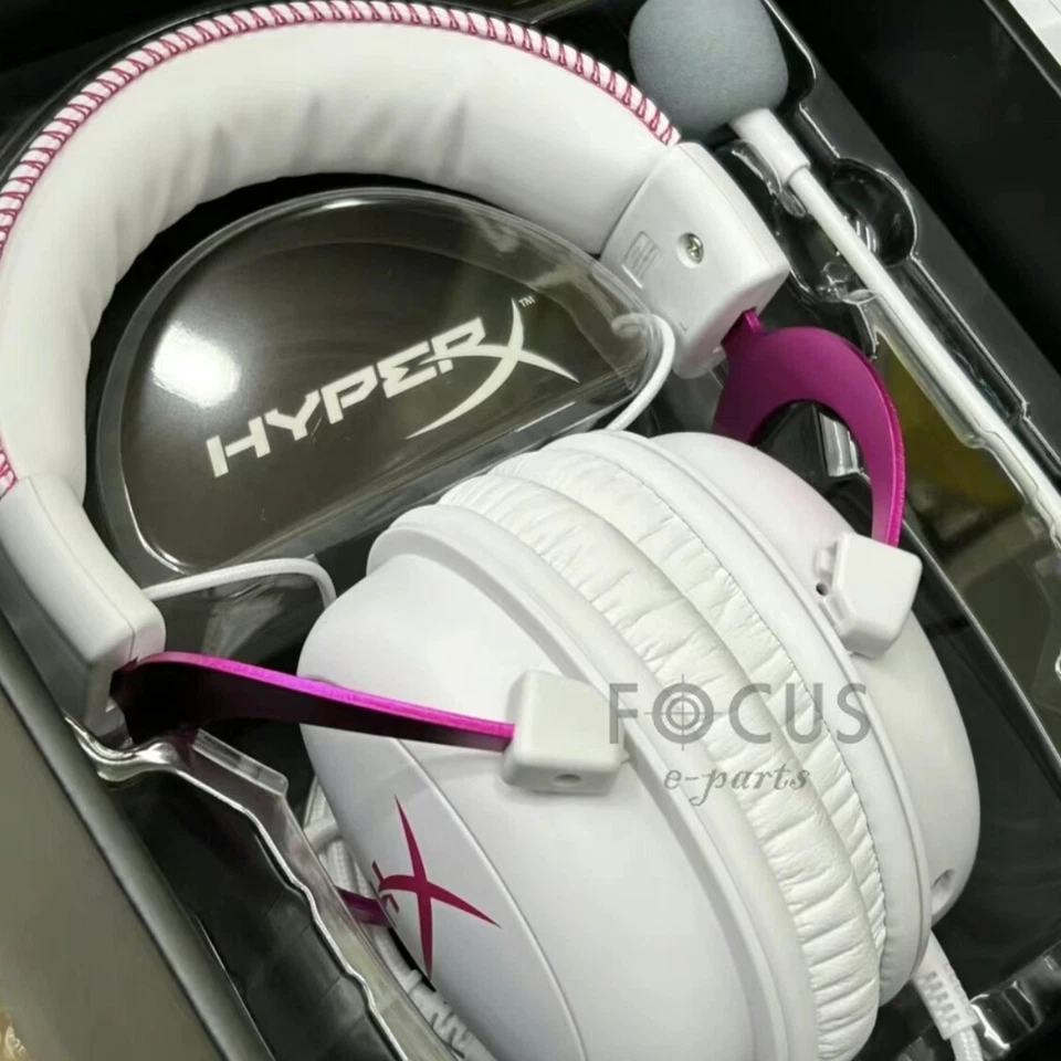 Brand New Genuine HyperX Hurricane Cloud2 Headset Pink and White Gaming Headset. - Image 2 of 4