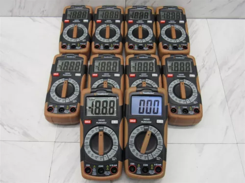 10 LOT - NEW Digital Backlit Display Manual Ranging Multimeter CAT III II 600V