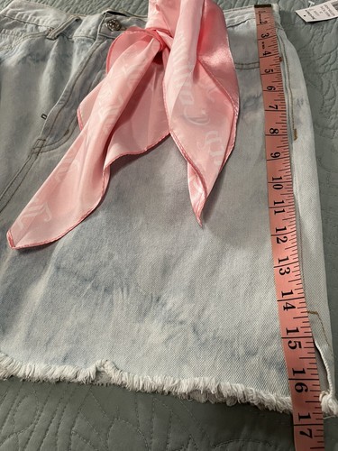 Juicy Couture Denim Shorts Size 31 Tie Dye With The Scarf New With Tags - Picture 11 of 11