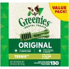 GREENIES Original TEENIE Natural Dental Dog Treats Pack of 130