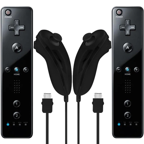 Built in Motion Plus Remote Controller &Nunchuck for Nintendo Wii /Wii U Console