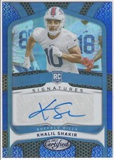 2022 Certified Khalil Shakir Rookie Signatures Mirror Blue Auto RC /75