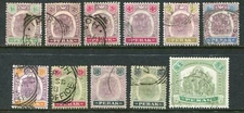 Malaysia (Perak) 1895-99 1c-$1 SG 66-76 postally used (cat. £550) 'A'