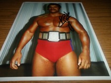 ROCKY JOHNSON (RIP) AUTOGRAPHED/SIGNED 8x10 PHOTO WWF--THE ROCK DWAYNE JOHNSON
