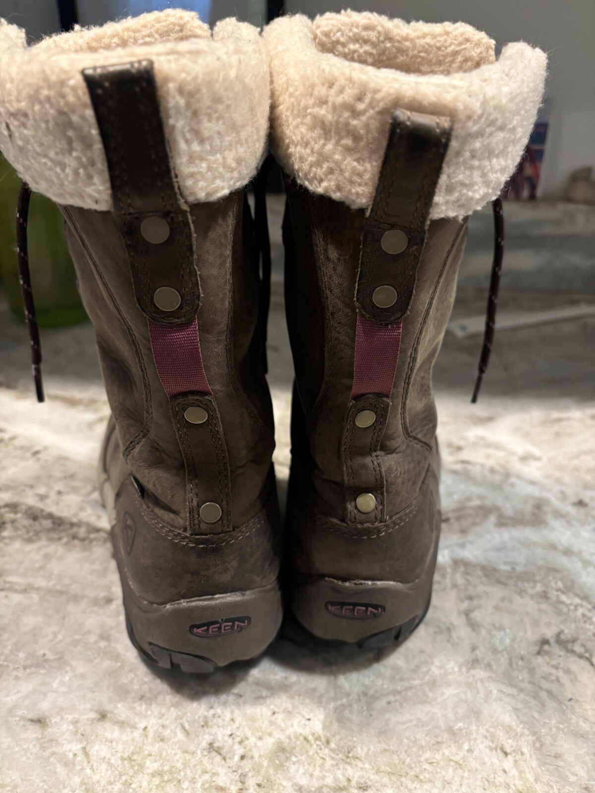 Stivali Keen Tg 6 Hoodoo Alti Lacci Impermeabili Invernali Escursionismo Campeggio Donna Marrone