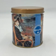 Vintage 1996 Olive Can Co 4" Art Tin Container Round Canister Museum Masters
