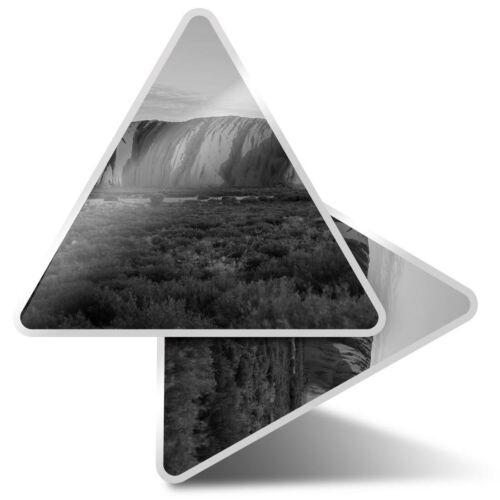 2 x Triangle Stickers  10cm - BW - Ayers Rock Australia Travel  #38556 - Afbeelding 1 van 9