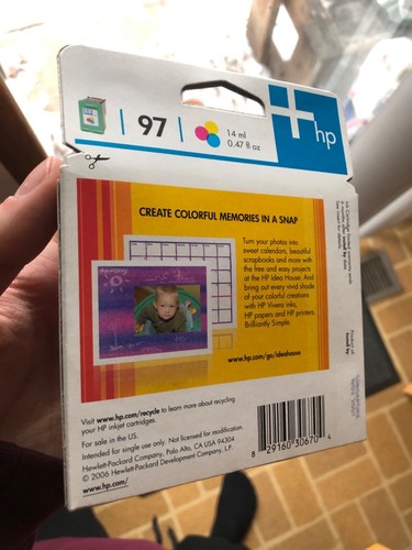 x1 HEWLETT PACKARD HP PRINTER CARTRIDGE 97 TRI-COLOR IN SEALED BOX OLD Stock! XL - Picture 4 of 5