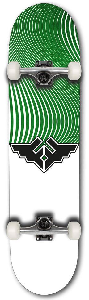 Fracture Wings V4 Green Complete Skateboard 7.75""