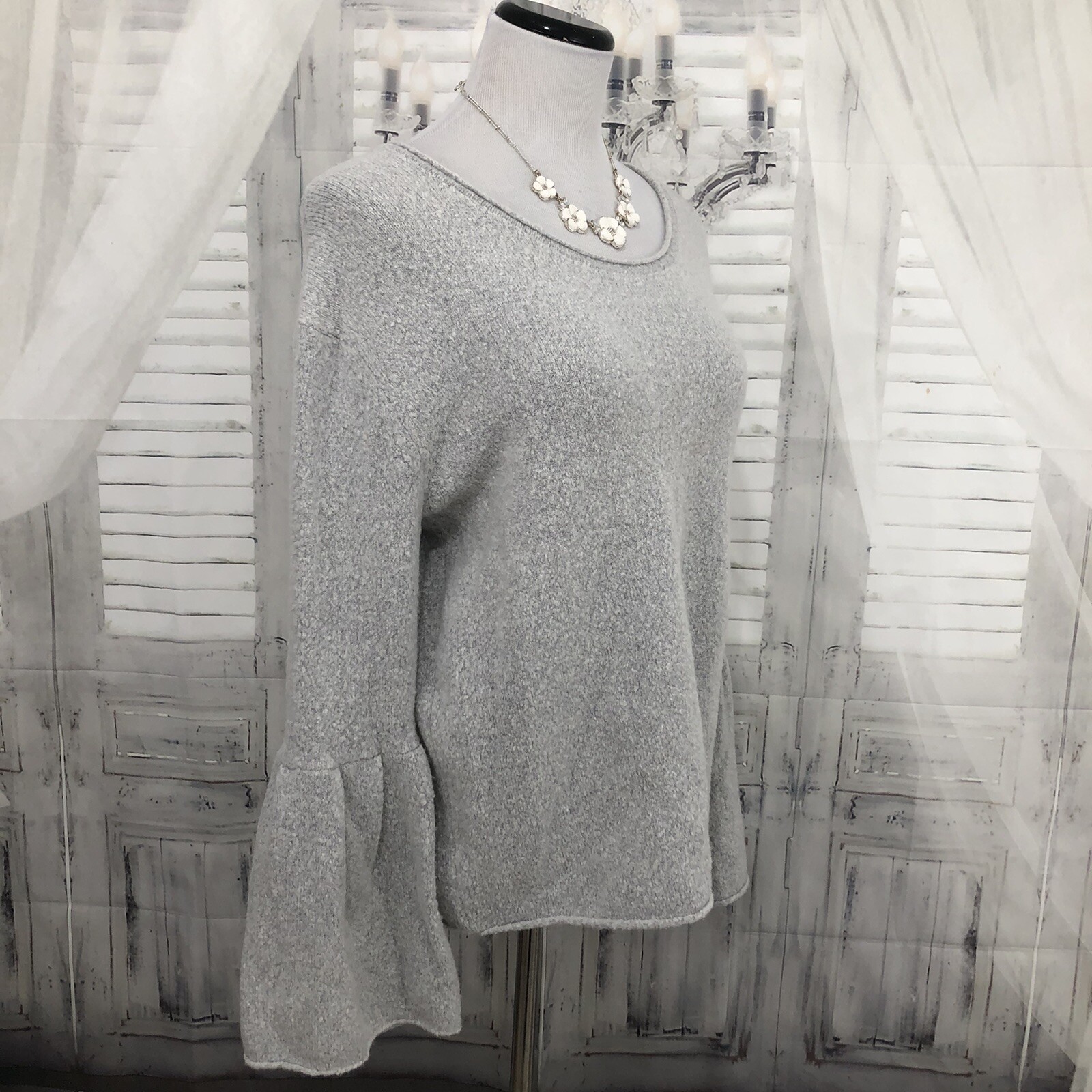 French Connection Size Small Pullover Sweater Gra… - image 2