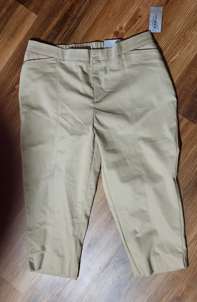 Catherines Tan Capris ~ Sz 18W ~ NWT