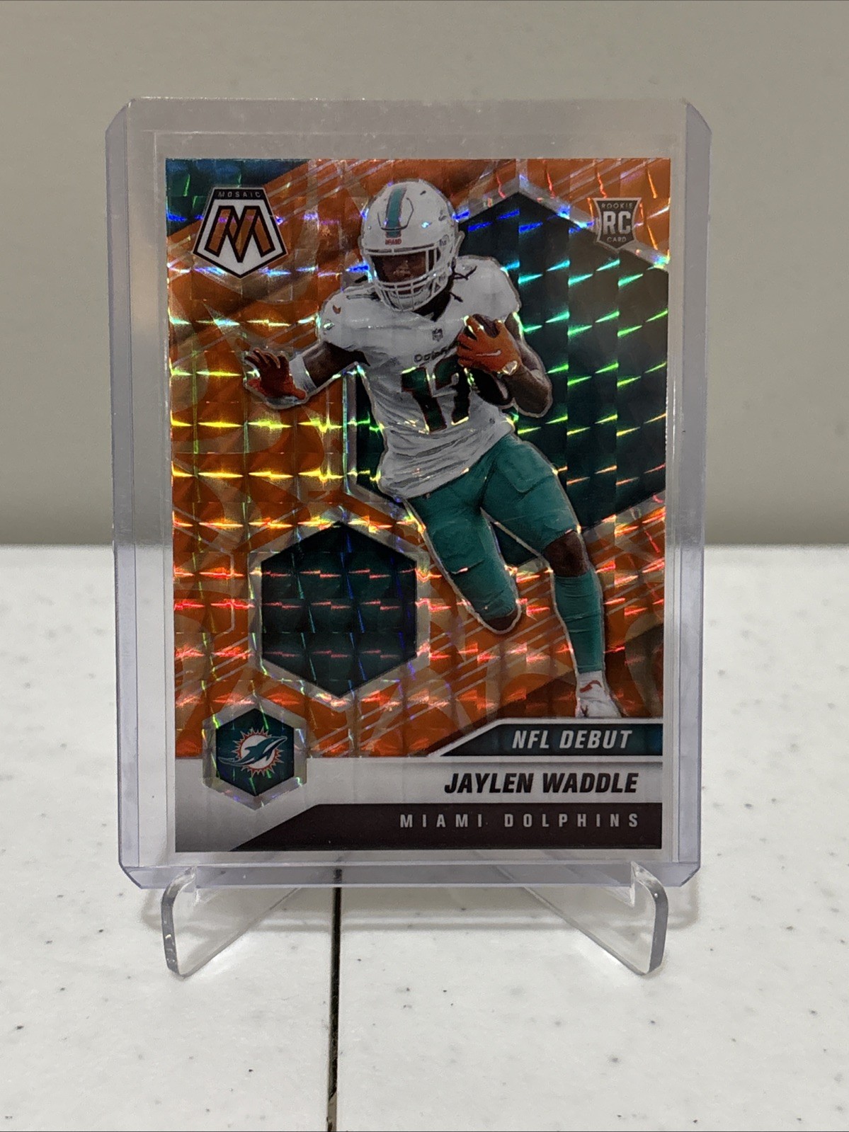 Jaylen Waddle Panini Mosaic #248 Orange Reactive