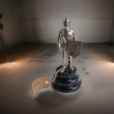 Very Rare THORENS Table Lighter Medieval German Knight Musical Petrol Working