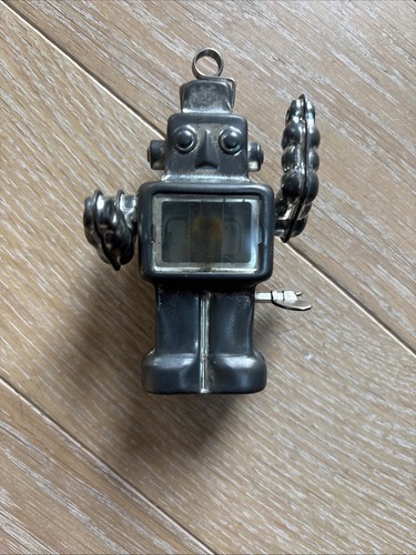 Vintage Tin Toy Sparking Robot Wind-Up Spring Action in box - Japan - Picture 2 of 4