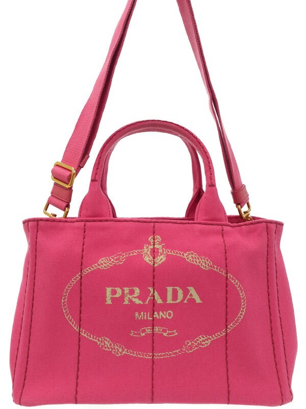 Prada Mini Canapa Fabric 2-Way Crossbody Bag T1698 in Black