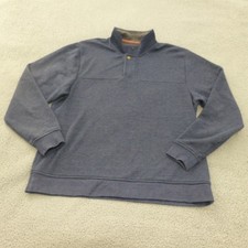 Orvis Shirt Mens XL 1/4 Zip Pullover Blue Long Sleeve Outdoor Hiking Fleece