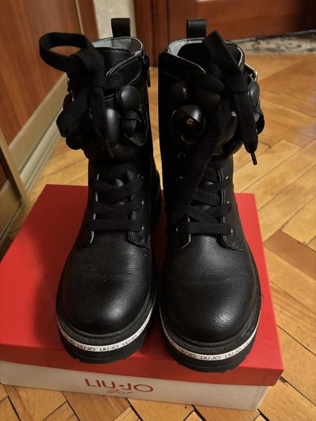Women Liu Jo Boots Black Leather 35.5