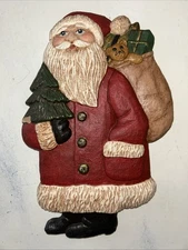 VTG Santa Claus Handcrafted Wood Wall Art By Wood World Inc Virginia USA