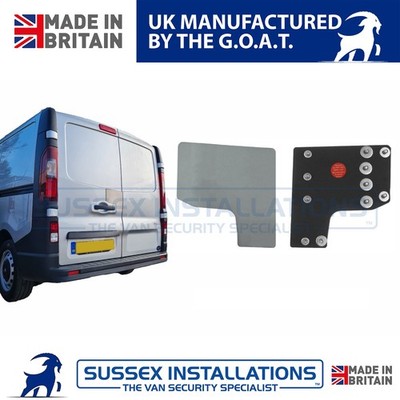 Für Vauxhall (Opel) Vivaro 2014-19 Scheunentür hinten großes äußeres Reparaturschild gebürstet