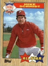 Mike Schmidt 1987 Topps All Star #597 Philadelphia Phillies HOF Baseball Card FE