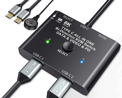 MLEEDA USB C KVM Switch 2 Port 754525154877