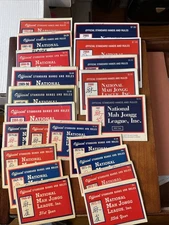 21 Vintage National Mah Jongg League Official Hands and Rules Cards 1968-2005