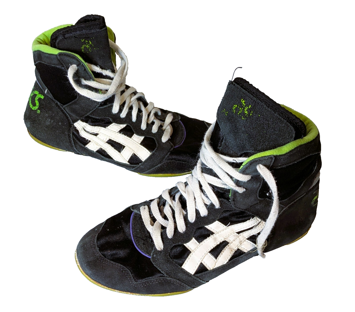 Vintage Asics JL70 Split Second Wrestling Shoes Mens Sz 9 Black
